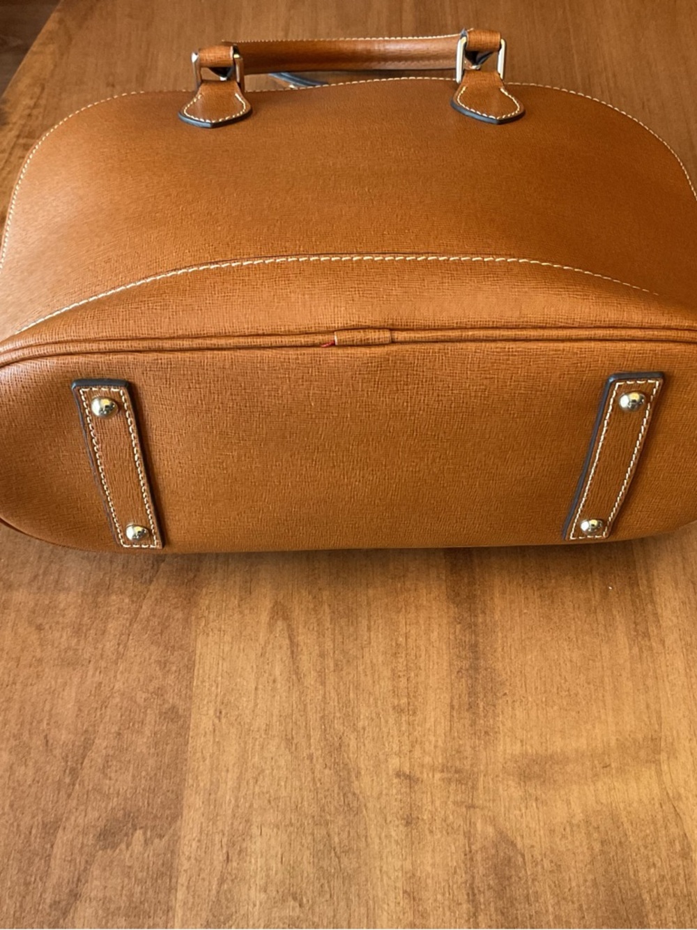 Dooney & Bourke Natural Saffiano Leather Zip Zip Satchel with Wallet - Picture 4 of 15